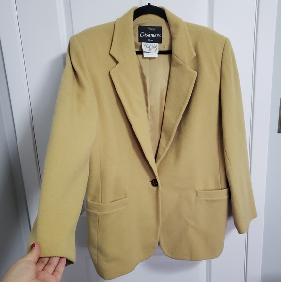 NORTHERN TRADITIONS Tan Cashmere & Wool Blazer Jacket - Picture 3 of 9
